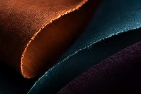Folded paper with curved edges and deep shadows.